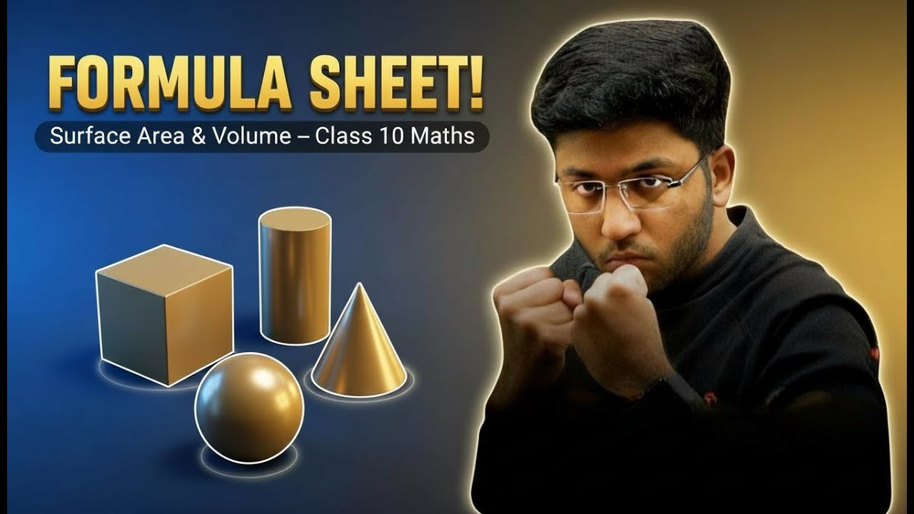 Formula sheet of Surface Area and Volume Class 10 ... Shobhit Nirwan