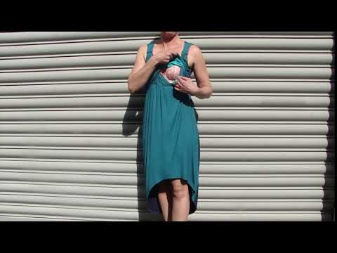 Demo how to Open Dress for Breastfeeding