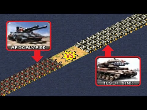 Apocalypse vs Tesla Tanks - Same Cost - Red Alert 2