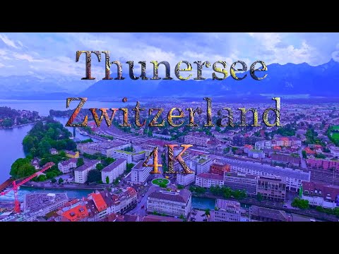 Exploring the Beauty of Lake Thun Switzerland: A Drone's Perspective 4K
