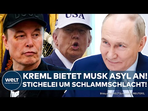 USA: Zoff zwischen Trump und Musk! Russland bietet Musk Asyl an! Jetzt stichelt Putins Gefolge