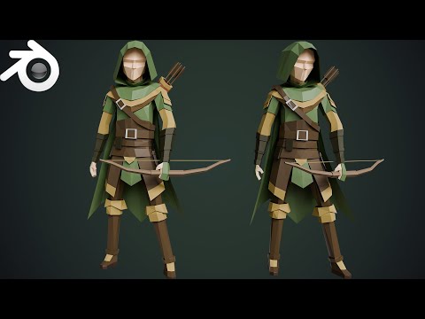 How to Make Low Poly Character in Blender - 3D Tutorial for Beginners