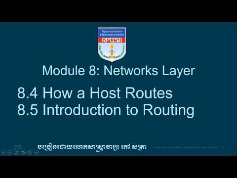 CCNAv7 Module8 Networks Layer | 8.4 How to Host Routes
