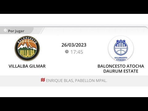 1ª Nacional masc VILLALBA GILMAR - BALONCESTO ATOCHA