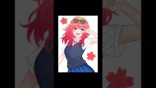 一条莉々華さんを描いてみた!#shorts