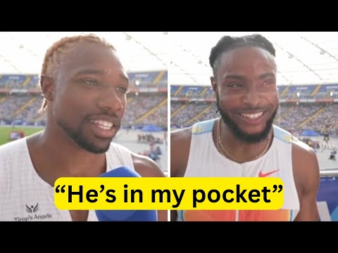 Noah Lyles & Kishane Thompson full post‑race interviews | 100m Silesia 2025