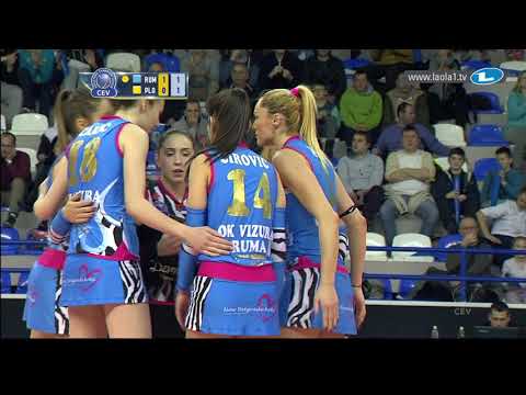 Here comes the BOOM! Katarina Lazovic of Vizura RUMA shocks the defence of Maritza PLOVDIV