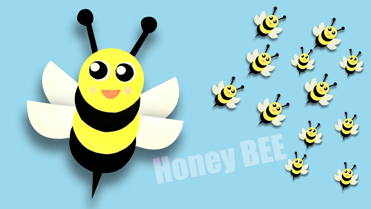 How to Make a Cute Honey Bee Paper Craft: Easy and Fun DIY Tutorial | Pavis CraftArts