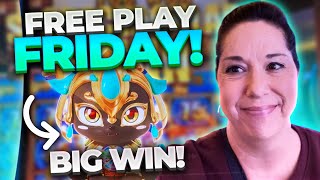 Free Play Friday 🎰 Slot Queen Lands a BIG Win!