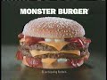 Hardees Monster Burger TV Commercial USA Network Las Vegas December 1999