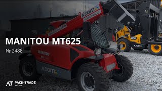 Телескопічний навантажувач Manitou MT625, 2016 р. 55,4 кВт. 4 456 м/г., № 2488