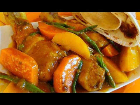 "Surinamese Roti Filled With Yellow Peas Recipe" "Suriname Recipes" [ASMR]