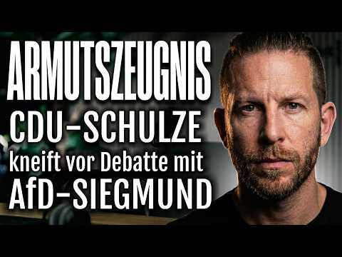 Der feige CDU-Ministerpräsident Sven Schulze kneift vor der Debatte mit Siegmudn Ulrich (AfD)