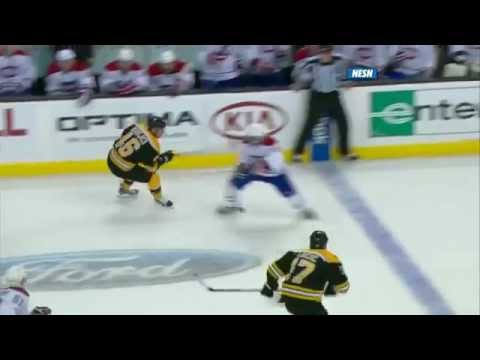 Nhl Hardest Hits - P.K. Subban Hit on David Krejci (January 12, 2012)