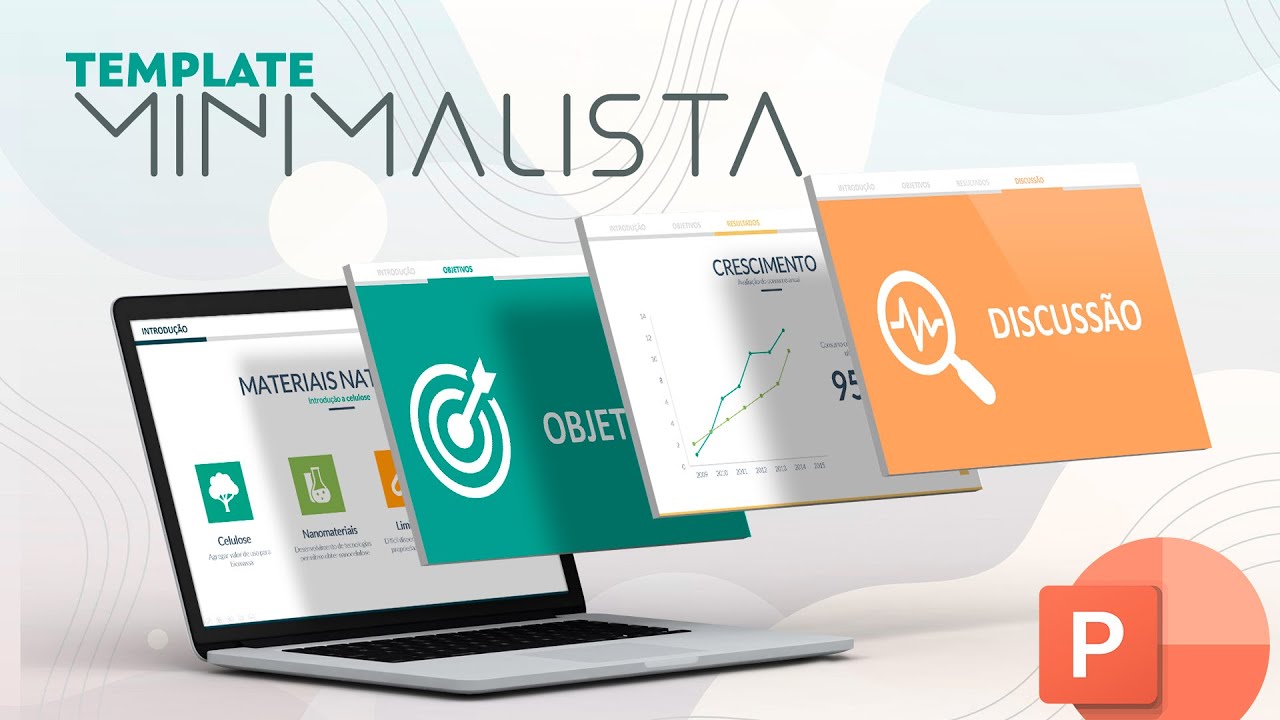 🔥COMO FAZER SLIDES BONITOS: Template minimalista p/ faculdade escola ( template para download )
