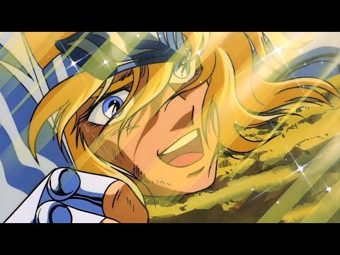 Seiya veste a armadura de sagitário, cena emocionante. | PT BR