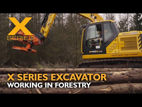 JCB 140X Tracked X-Series Excavator Working in Forestry