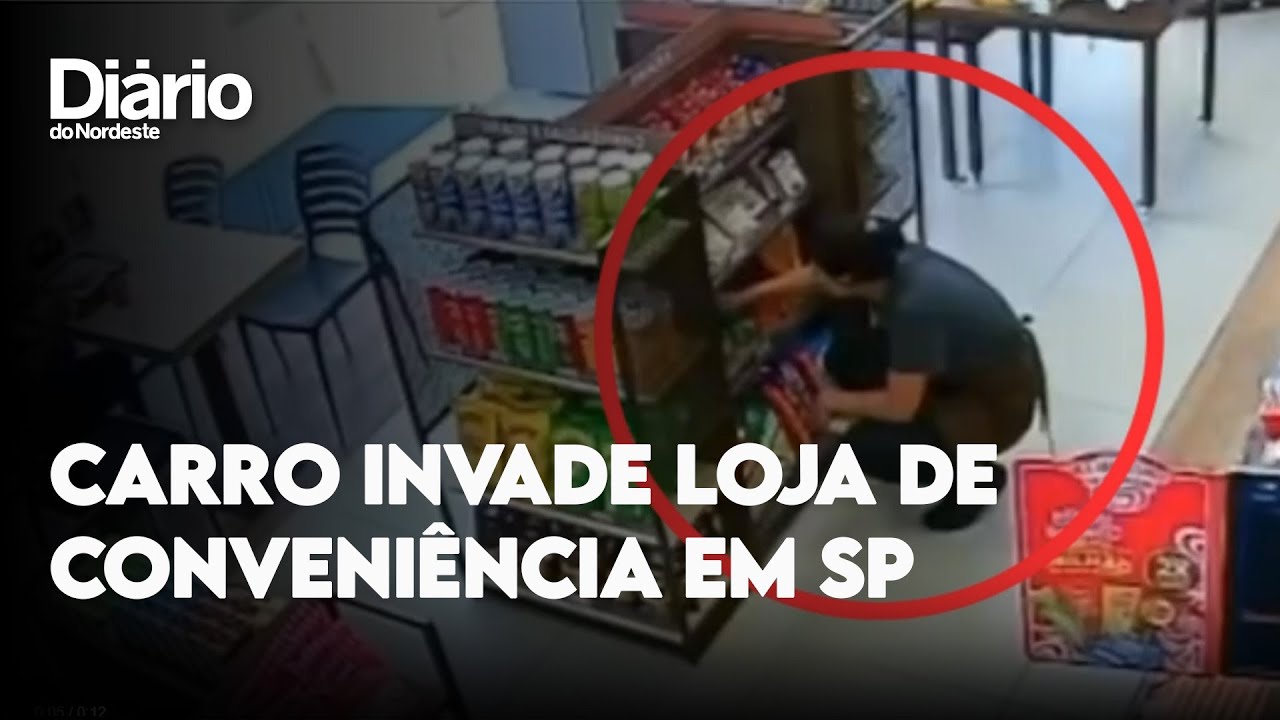 Imagem da notícia Carro invade loja de conveniência e deixa uma pessoa ferida em São Paulo