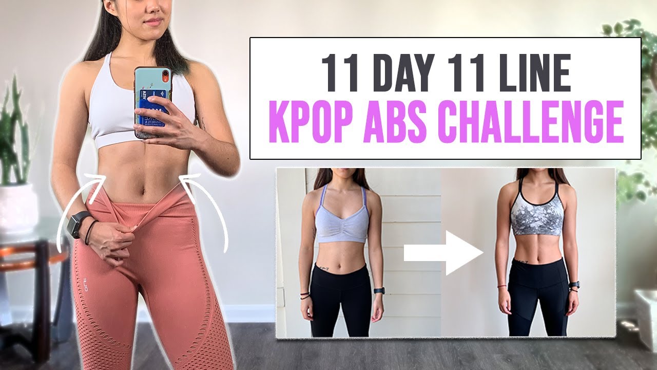 11 Day 11 Line KPOP Abs Challenge || Before & After