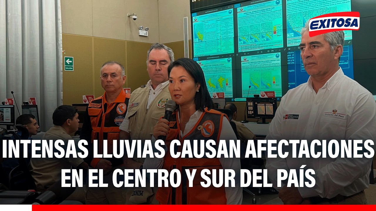 🔴🔵 Pdte. Fujimori informa que intensas lluvias causaron afectaciones en el centro y sur del país
