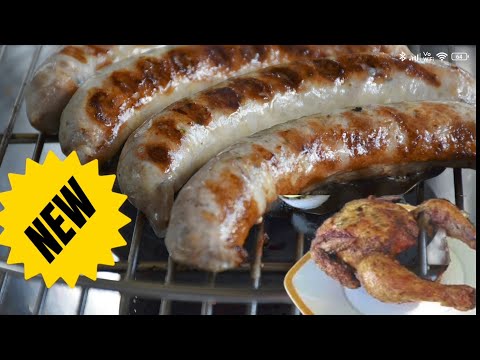 Homemade Poultry Sausage German bratwurst.