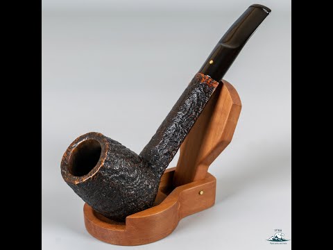 Savinelli Punto Oro Gold Sandblasted Lumberman Saddle Stem (824 KS) *SOLD*