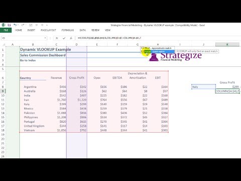 How to create a dynamic VLOOKUP