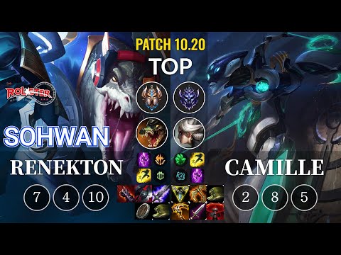 KT SoHwan Renekton vs Camille Top - KR Patch 10.20