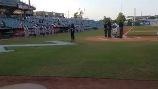 Independent R&B Recording Artist Sher'nell La Fleur Performs "The National Anthem"@Zephyrs Game