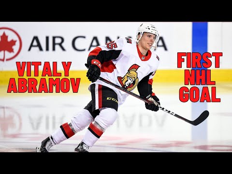 Vitaly Abramov #85 (Ottawa Senators) first NHL goal Oct 10, 2019