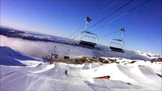 preview picture of video 'Skiing at Cardrona - New Zealand - cam 2. pt 1.'