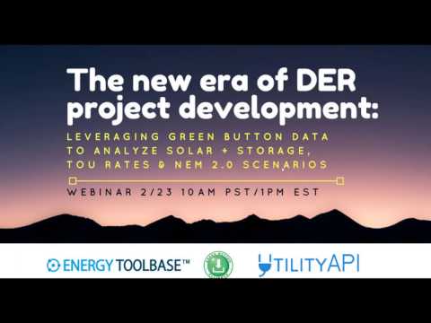 UtilityAPI - Energy Toolbase webinar, "The new era of DER development"