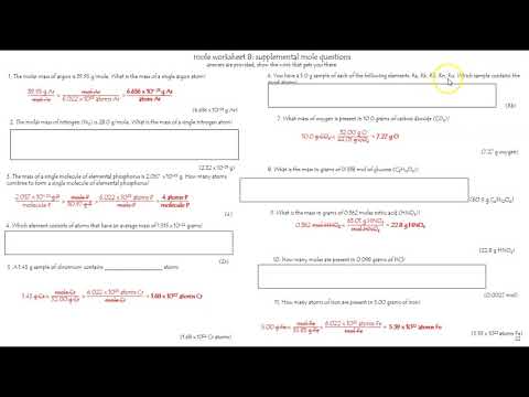 hs9.20 mole ws8 #1-11 random stoichiometry probems