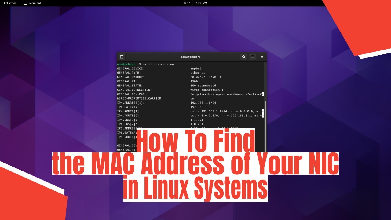 How To Find the MAC Address of Your NIC in Linux Systems
