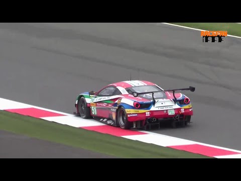 2016 Ferrari 488 GTE vs. 458 GTE Sound Check WEC Silverstone 2016