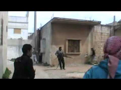 التصدي لقوات النظام من قبل كتيبة معاذ بن جبل و كتيبة ثوار البياضة في حي دير بعلبة في مدينة حمص