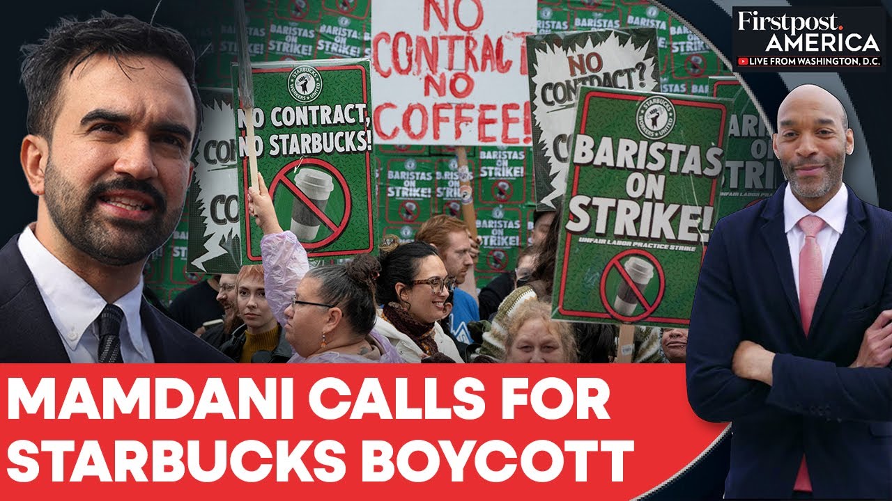 NYC Mayor Elect Mamdani Calls for Starbucks Boycott Amid Barista Strike | Firstpost America | N18G
