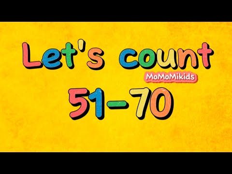 Counting numbers 51 to 70 | Learn english numbers | Learn numbers | Numbers @Momomikids