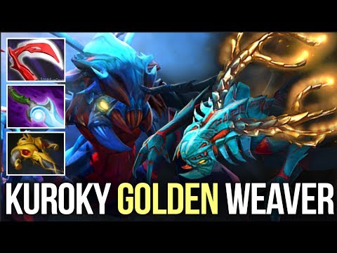 KuroKy *New* Golden Immortal Weaver - Desolator & Diffusal Build - DOTA 2