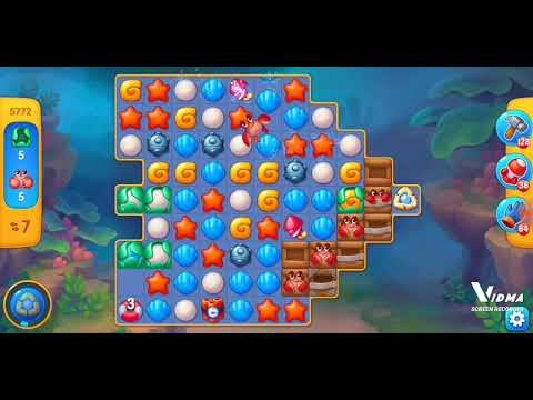 Fishdom. 5772 level no boosters and diamonds - 13 moves