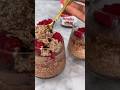 Raspberry Nutella Overnight Oats Breakfastrecipes Highproteinmeals LowerCalorieOptions