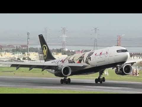First‑Ever Air Canada A330 Livery at Lisbon! 🇨🇦 Rare Landing & Takeoff