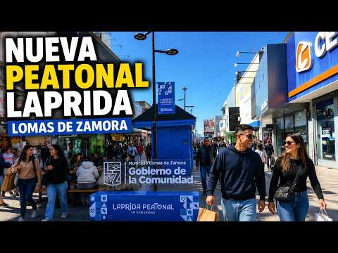 😱 ASÍ QUEDÓ la NUEVA PEATONAL LAPRIDA | LOMAS DE ZAMORA Walking Tour 4k