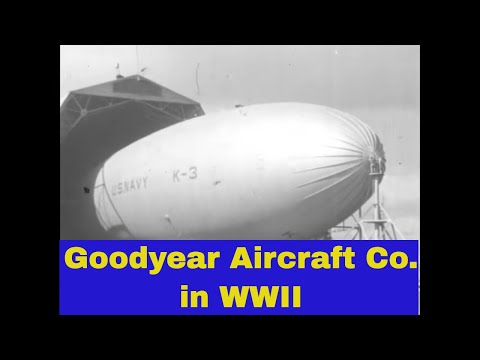 GOODYEAR AIRCRAFT IN WORLD WAR II   K-CLASS BLIMP  BARRAGE BALLOONS  TIRES  54704