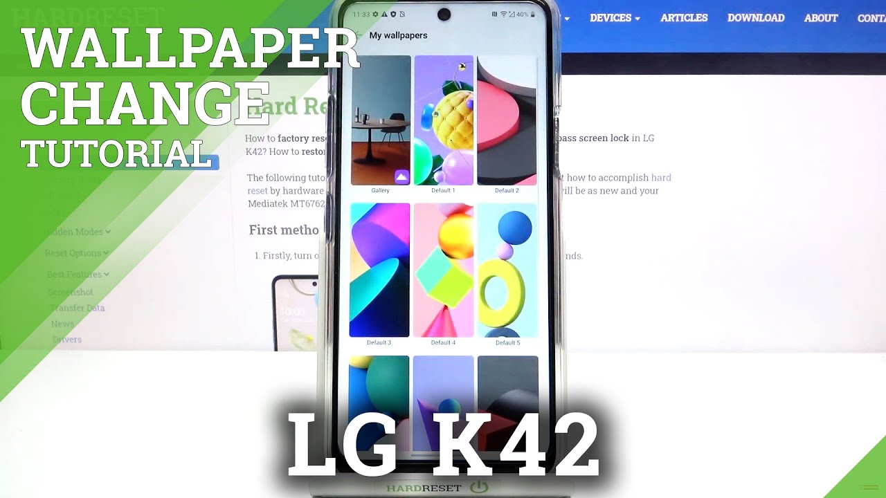 How to Update Display Look in LG K42 - Change Wallpaper