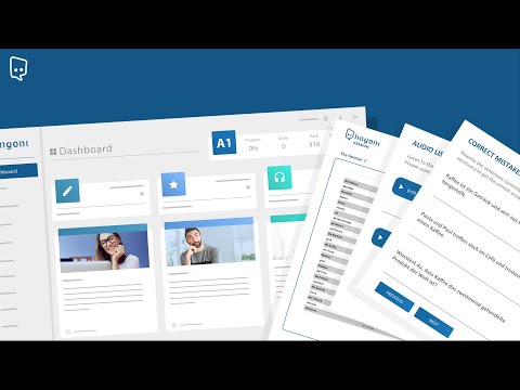 Learn French with the lingoni App - Levels A1-B1 - Reading, Writing and Listening