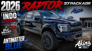 ANTIMATTER BLUE 2026 Akins Ford Raptor 37 Package CUSTOM INDO Edition HEADED WEST Leveled on 37s