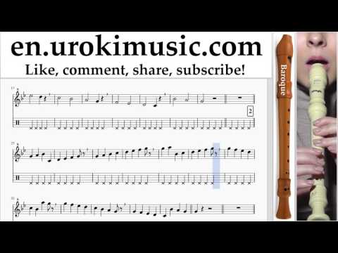 Recorder lessons (B.) Mission Impossible - Theme Sheet Music Tutorial Part#1 um-i352