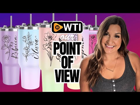Personalized 40oz Tumbler with Handle and Straw - WTI product video review
