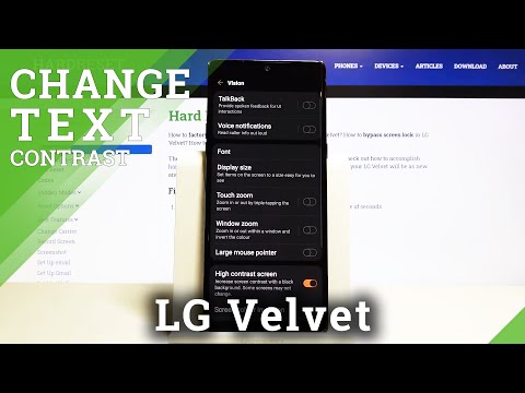 How to Activate High Contrast Text in LG Velvet – Customize Display Settings